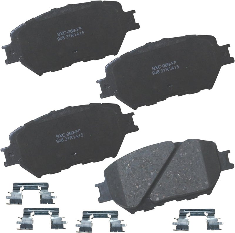 Bendix Premium SBC908 Ceramic Front Brake Pads for Lexus GS300 2006, IS250 2015-2009, Toyota Camry 2006-2002 - Image 1